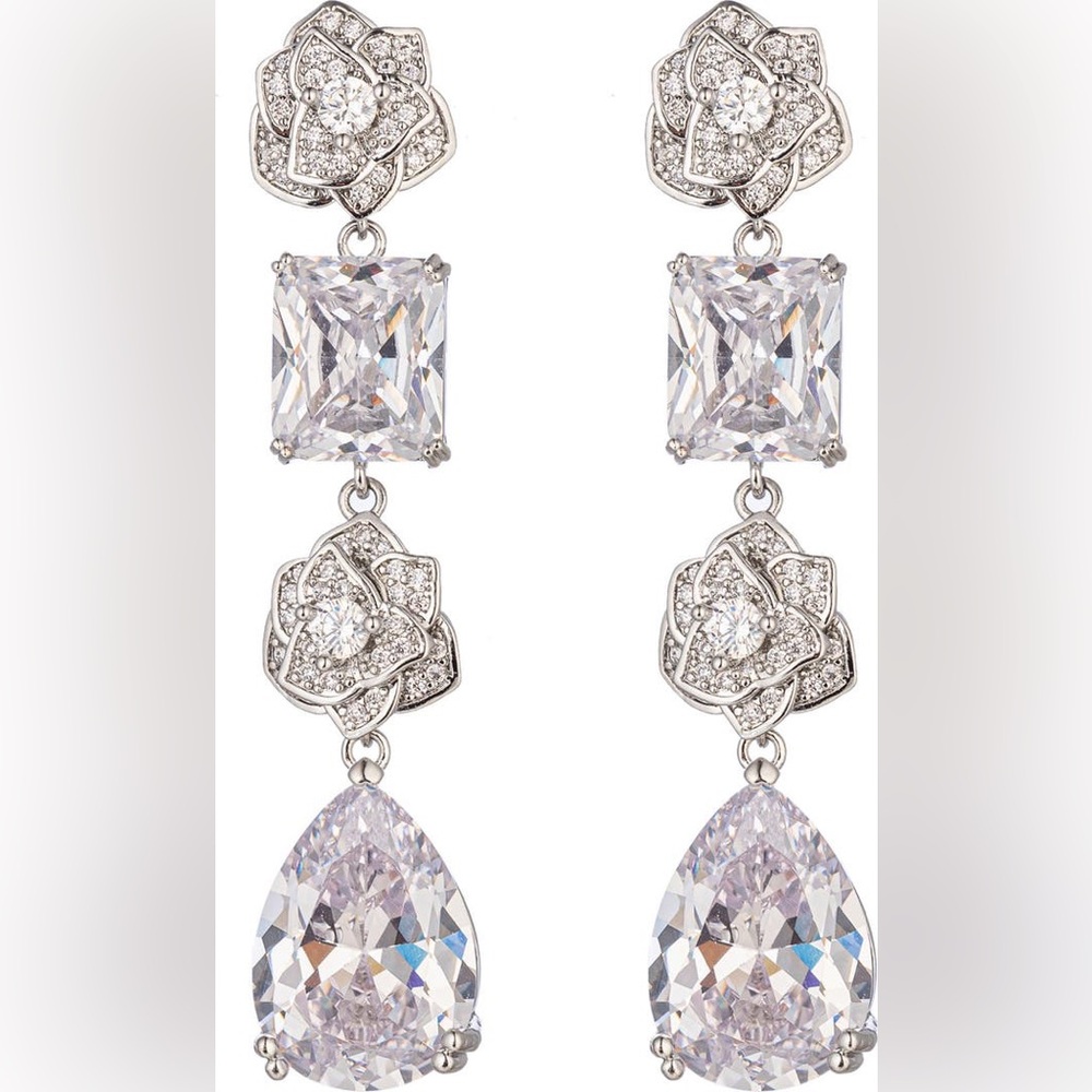 Eye Candy Simone CZ Drop Earrings